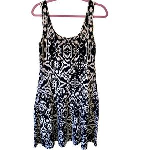 Connected Apparel Black & White Tank Dress